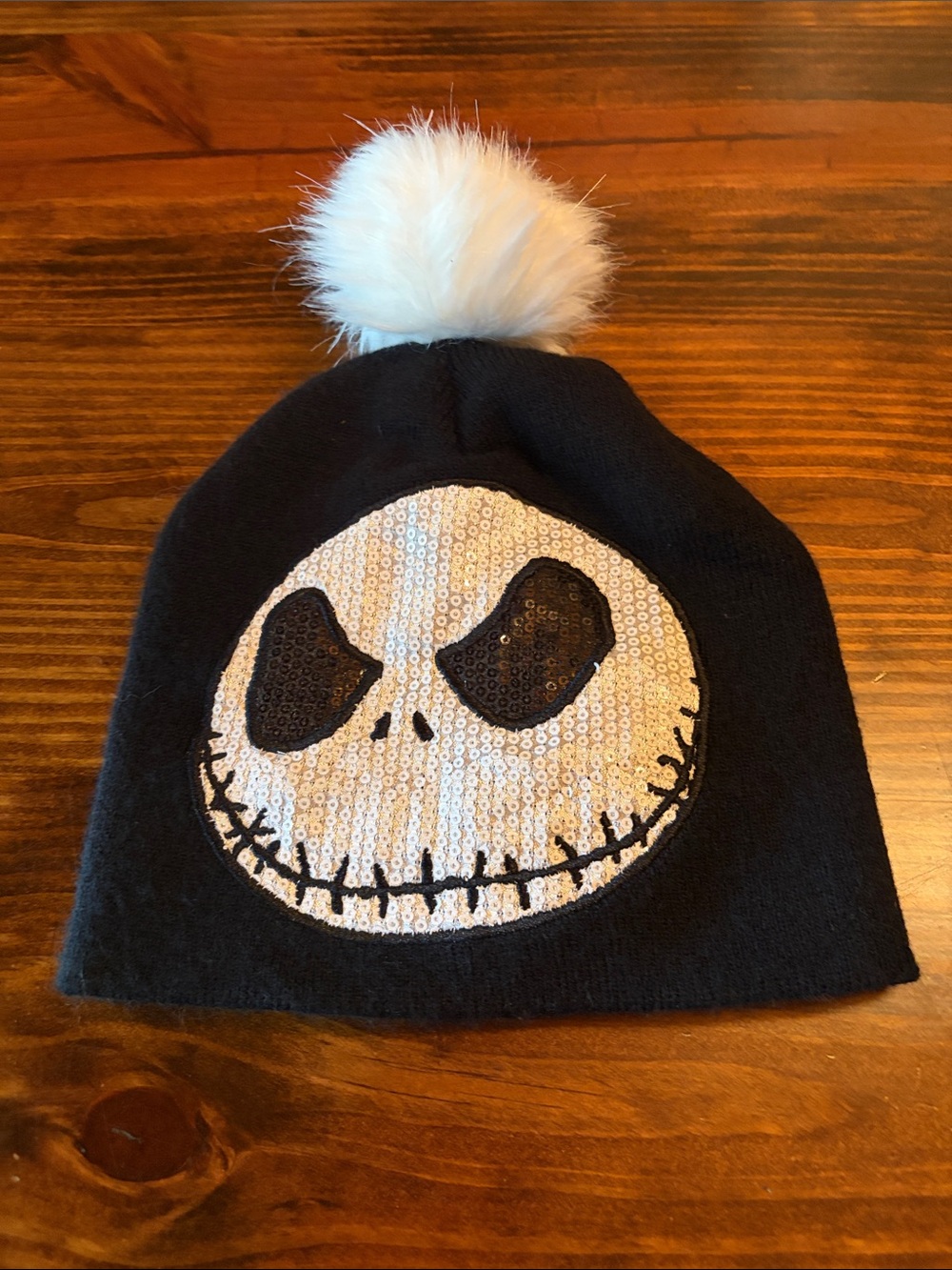 Disney Jack Skellington Knitted Beanie with Pom